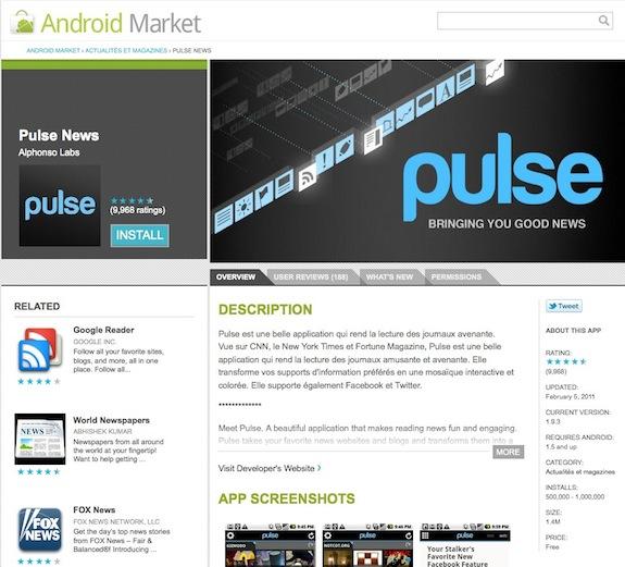 android market applications Android Market devient une véritable boutique d’applications Web