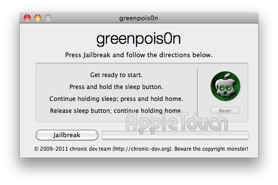Greenpois0n RC5-3 disponible pour Mac OS X 10.5 et plus