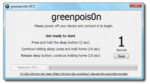 [Tutoriel] Jailbreaker votre iPhone, iPod, iPad avec GreenPois0n RC5 (PC – Windows)