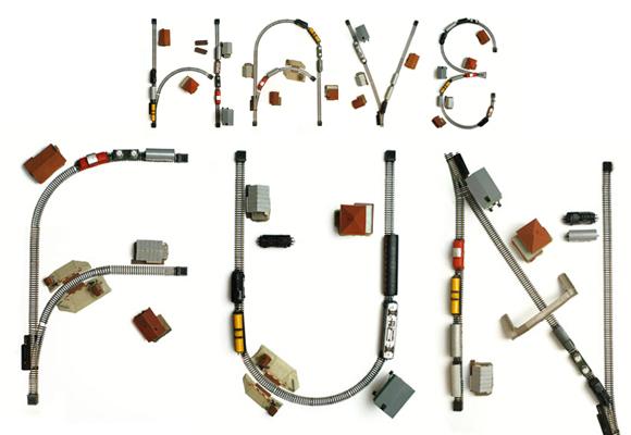 fun BUREAU BRUNEAU // train set typography