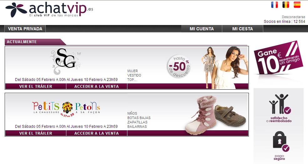 AchatVIP Espagne El club VIP de las marcas : AchatVIP en Espagne
