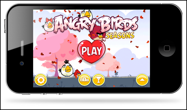 Angry Birds célèbre la St-Valentin.