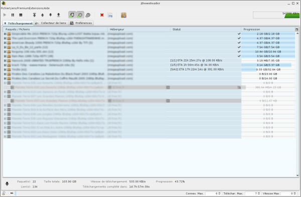 JDownloader, télécharger sur megaupload, rapidshare … etc