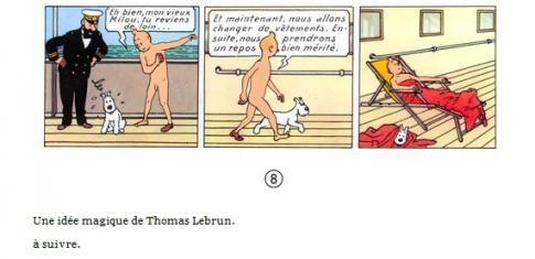 Tintin à poil : les habits neufs de Casterman Tintin à poil : les habits neufs de Casterman