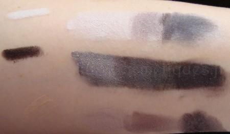 triobourjoissurbase Swatch sur base blanche, base noire, Primer Potion UD