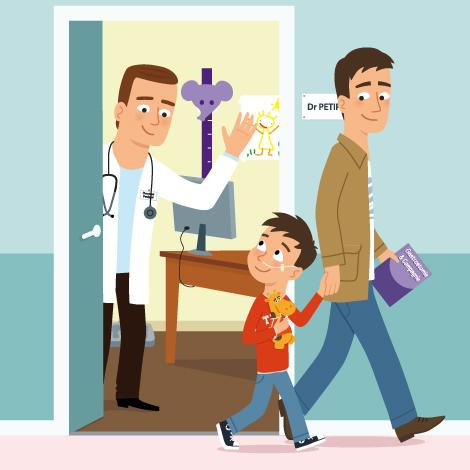 Rendez-vous chez le docteur - Illustration gastrostomie