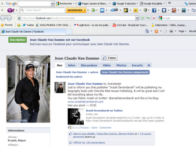 Jean-Claude Van Damme annonce la publication de son livre sur Facebook