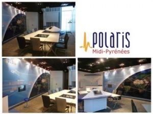 Polaris est une interface pour écran tactile située dans un musée Polaris est une interface pour écran tactile située dans un musée