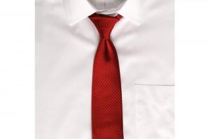 rouge-pois-marine Les cravates Balibaris.