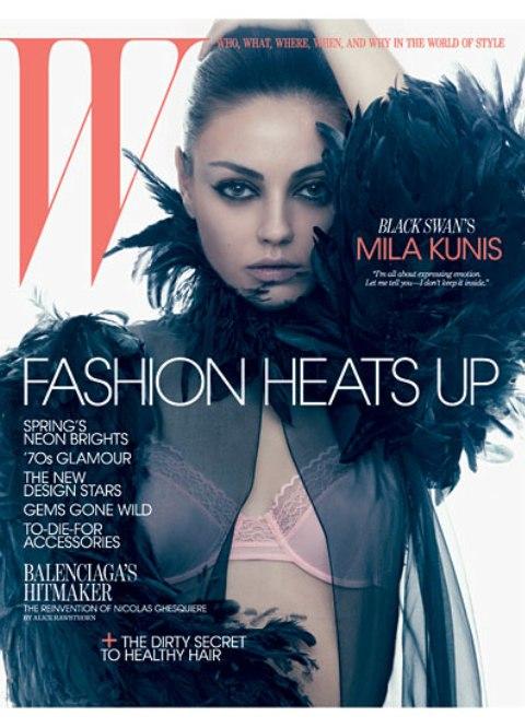 Mila Kunis ... Elle joue son ange noir super sexy pour W Magazine