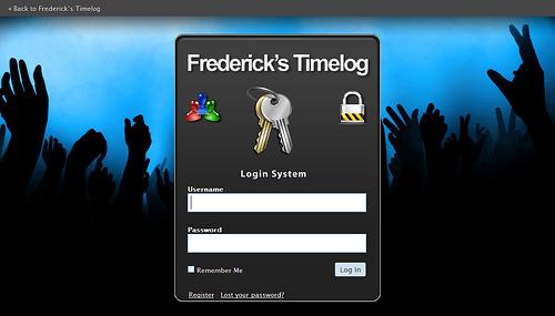 Frederick's Timelog login