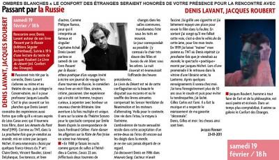 Rencontre avec Denis Lavant au confort des Etranges