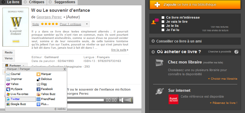 libfly-livres Libfly, goodreads, Babelio, bibliothèques 2.0, prêter, emprunter, critiquer et commenter des livres
