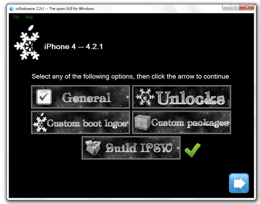 TUTO Sn0wbreeze 2.2 : Jailbreak iOS 4.2.1 iPhone 3G/3GS/4, iPod Touch 2G/3G/4G et iPad Windows