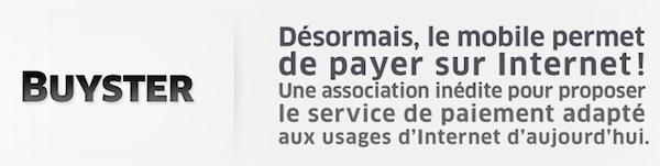 Buyster, payer avec son mobile