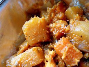 Chou rave et patates douces aux deux poivres - 1 Poêlée de chou rave et patates douces aux deux poivres