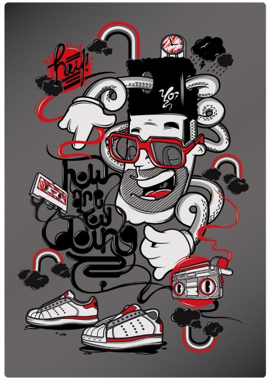 DXTR_26 Tee-Shirt haut en couleur – DXTR