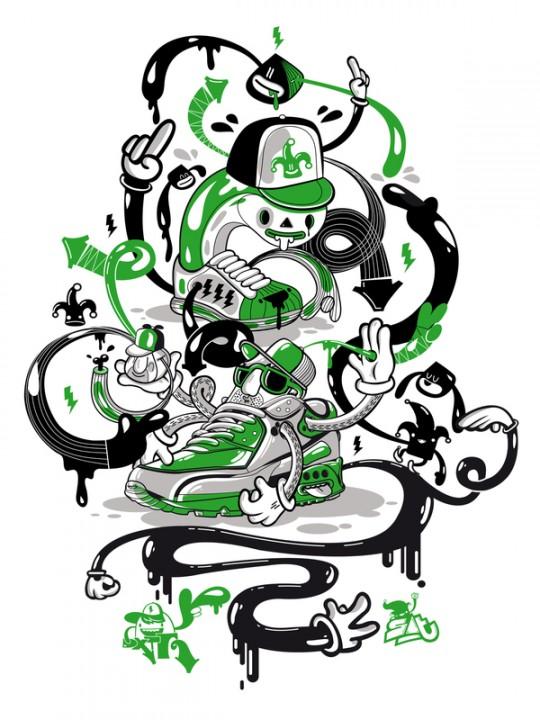 DXTR_36 Tee-Shirt haut en couleur – DXTR