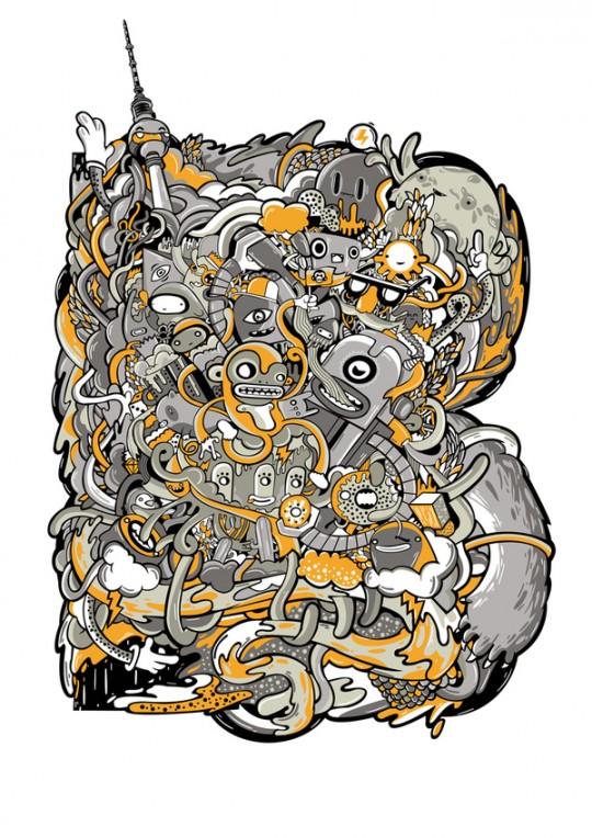 DXTR_35 Tee-Shirt haut en couleur – DXTR