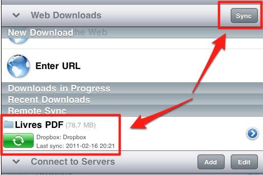 goodreader iPad: GoodReader synchronise automatiquement vos documents