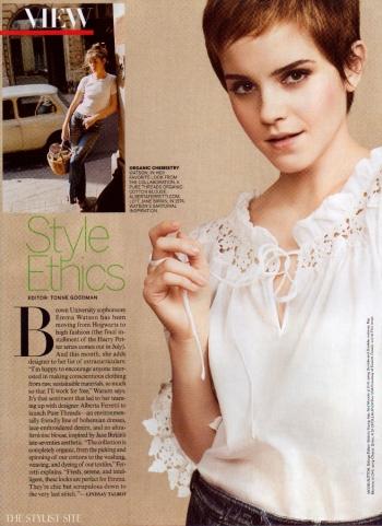 Vogue US mars 2011: Emma Watson parle de sa ligne avec Alberta Ferretti