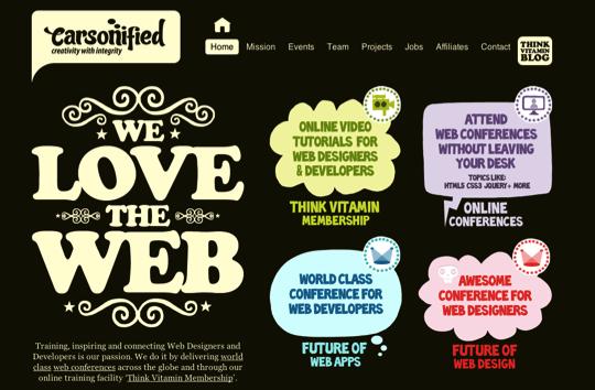 Typographie web – Inspiration afin de s’en mettre plein la vue! Typographies sur le web 20