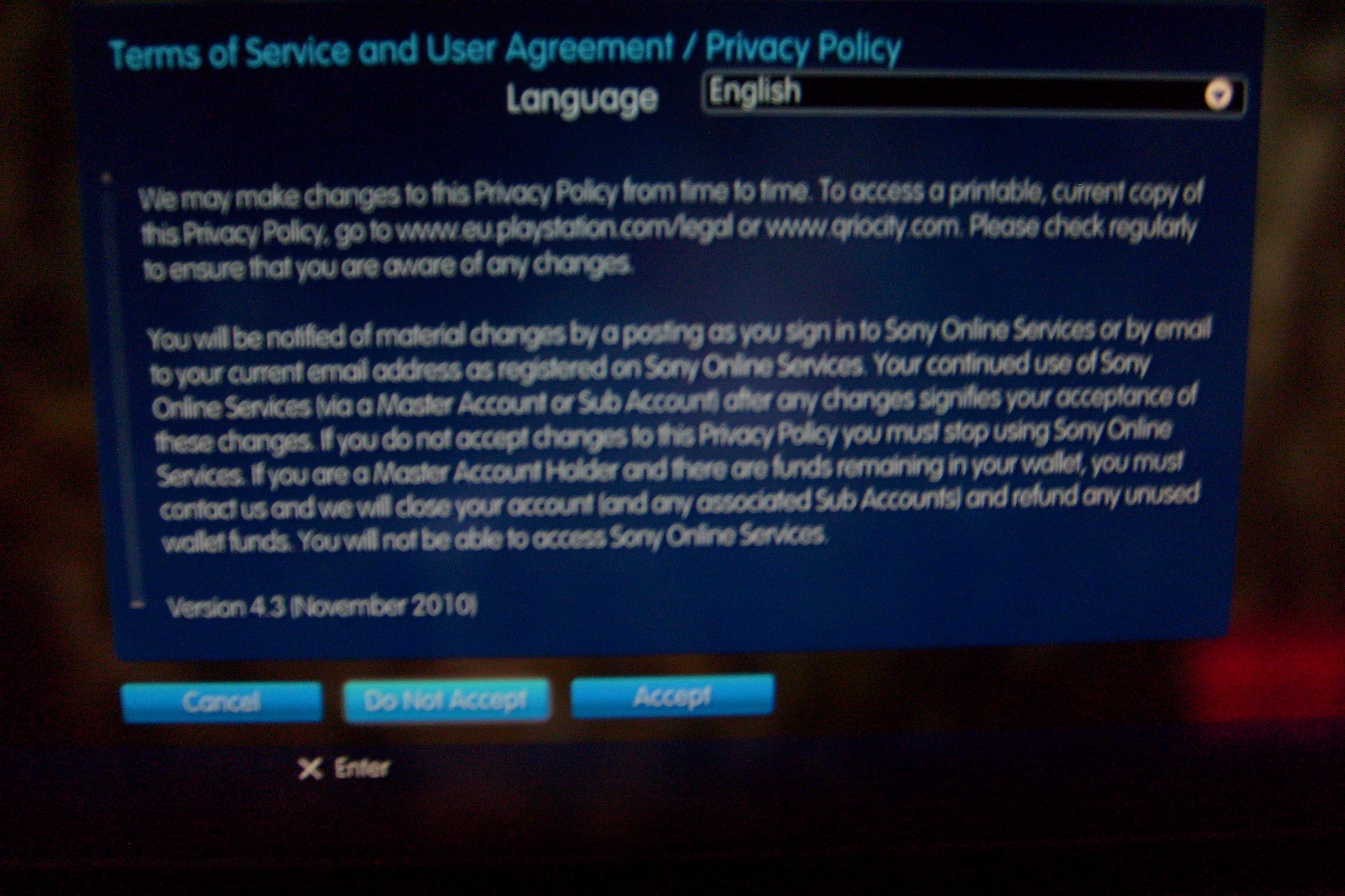 Les conditions du Playstation Network modifiées… Les conditions du Playstation Network modifiées…