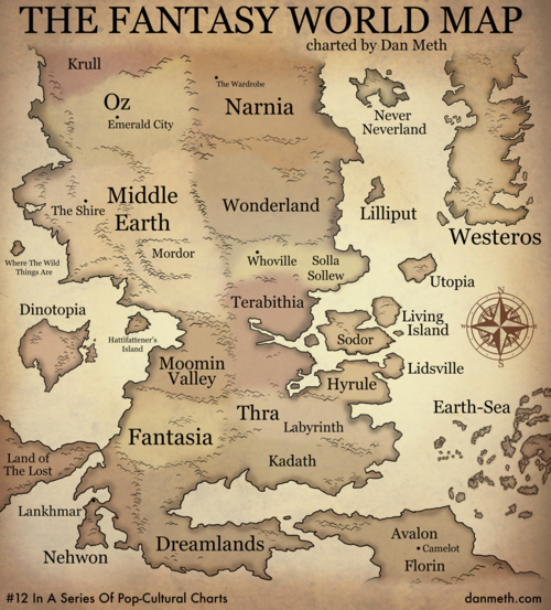 fantasy world map La cartographie de la littérature Fantastique