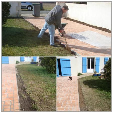 Les bordures de l'entrée de garage, 18 février 2011 Les bordures de l'entrée de garage, 18 février 2011