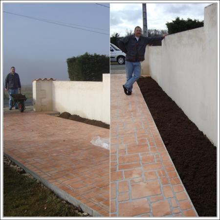 Les bordures de l'entrée de garage, 18 février 2011 Les bordures de l'entrée de garage, 18 février 2011