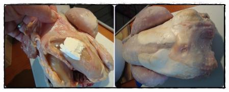 Poulet farci au chèvre frais sous la peau Poulet farci au chèvre frais sous la peau