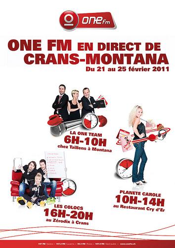 Du 21 au 25 février, One FM est à Crans-Montana OneFM_affiche