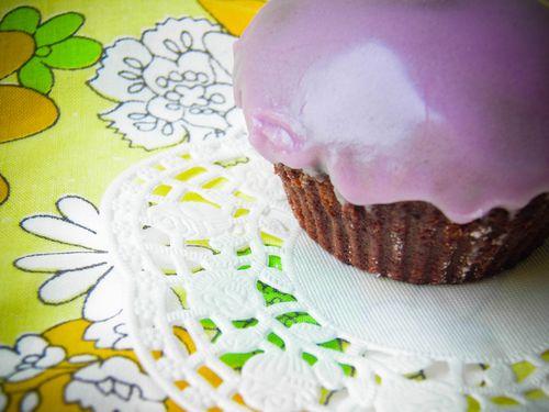 Cupcake violet dessus