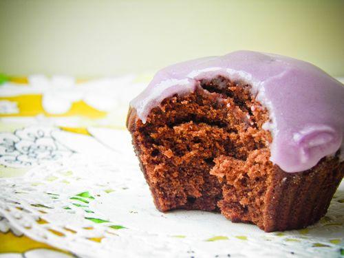 Cupcake violet mordu