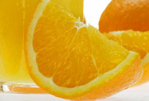 les réalités sur le fruit d'orange
