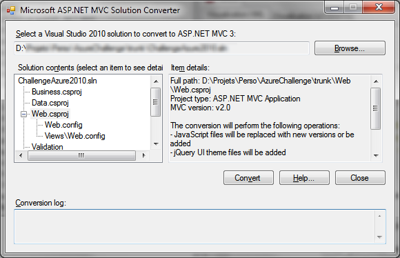 [ASP.NET MVC] Nouveautés MVC 3 Part 10 - Upgrader ses projets ASP.NET MVC 2 vers MVC 3