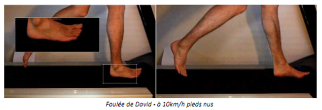 Foulée de David - à 10km/h pieds nus Foulée de David - à 10km/h pieds nus