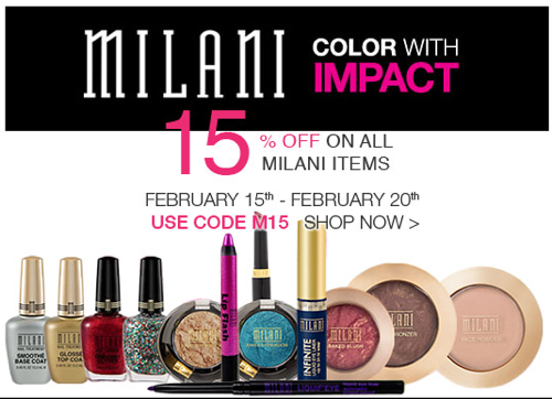 15% de remise sur les produits Milani ! image