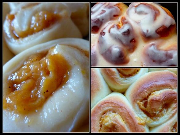 Cinnamon roll de 2 façons, cassonade et pâte d’abricots