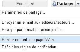 Publier en tant que page Web Publier en tant que page Web