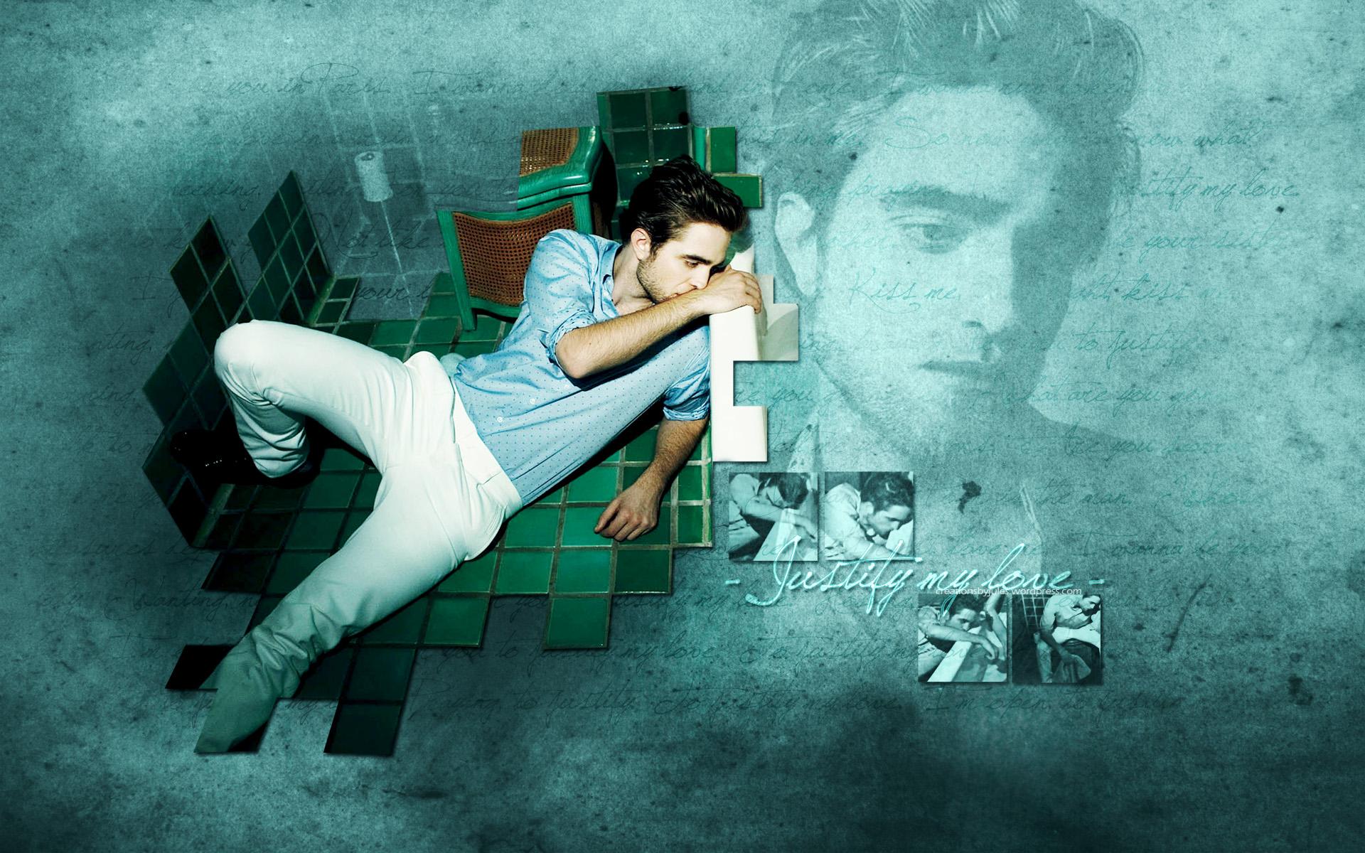 New beautiful wallpapers of Robert Pattinson by @Creationsjules ! http://img10.imageshack.us/img10/9702/detailsbathwall.jpg