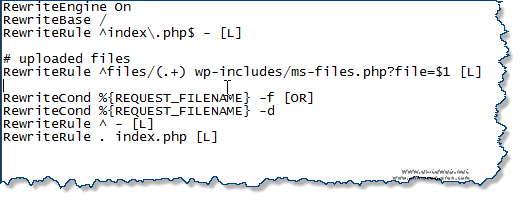 WordPress Multisites fichier htaccess modifié