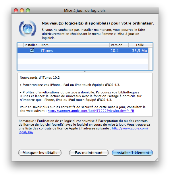 iTunes 10 iTunes 10.2 disponible au téléchargement