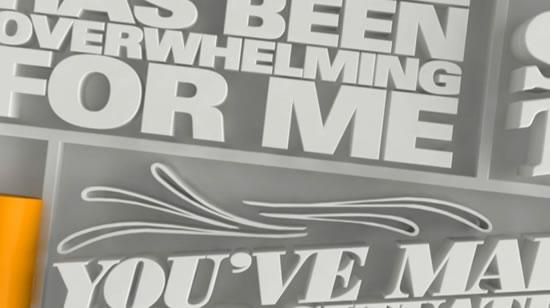 Conan Kinetic Typography Conan O’Brien Kinetic Typography – le mur typographique 3D