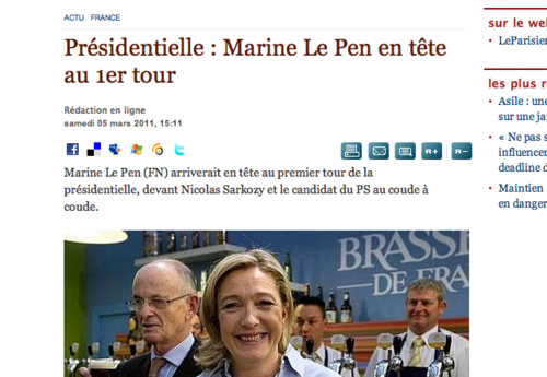 Elle sera au deuxième tour, les gens prendront peur et tout le... Elle sera au deuxième tour, les gens prendront peur et tout le...