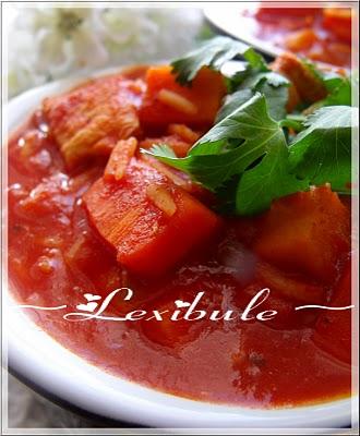 Soupe épicée au poulet et patate douce Soupe épicée au poulet et patate douce