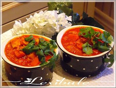 Soupe épicée au poulet et patate douce Soupe épicée au poulet et patate douce