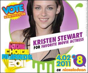Votez pour Kristen Stewart, au Kids Choice Awards de 2011