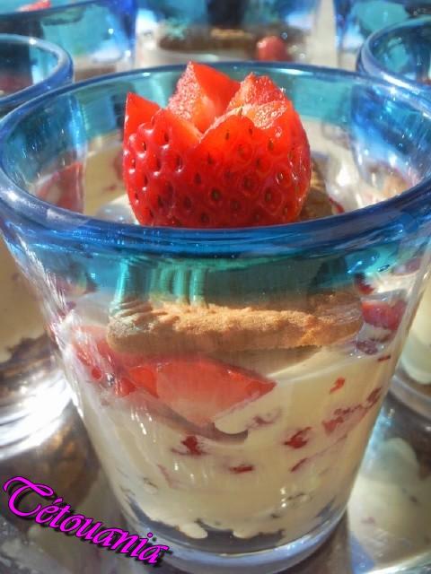 Verrine mascarpone fraise speculos