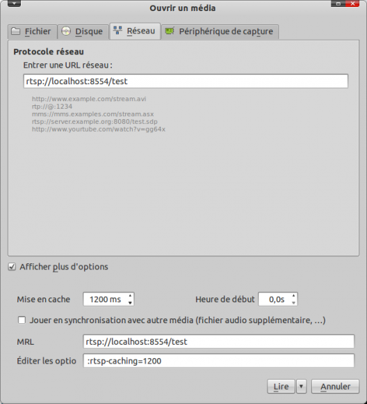 VLC RTSP Un serveur RTSP basé sur GStreamer